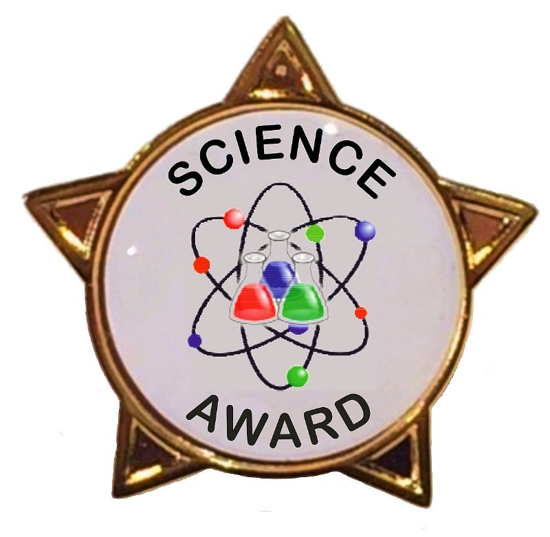 SCIENCE AWARD star badge